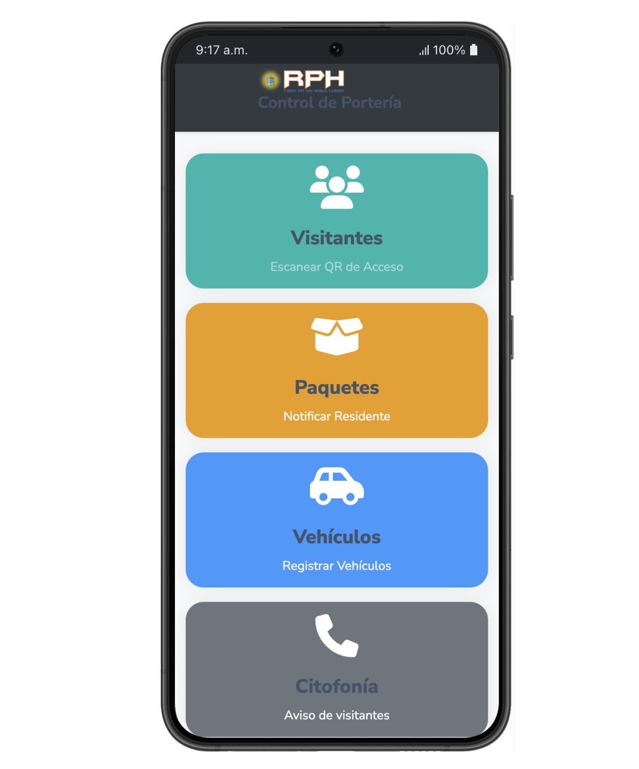 App RPH - Control de Portería